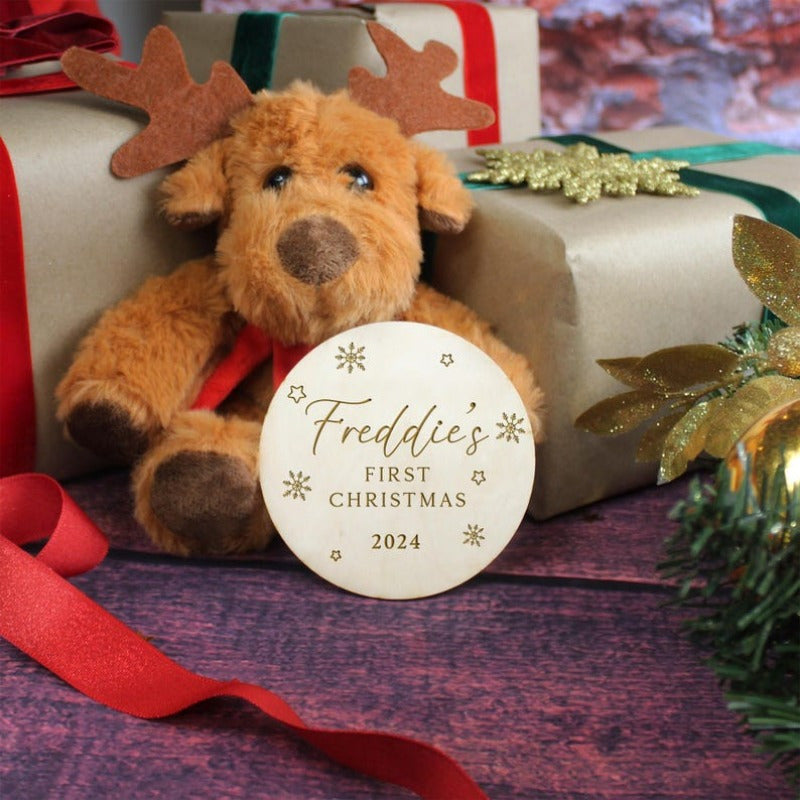 Baby First Christmas Plaque Personalized Keepsake Baby's 1st Holiday Gift