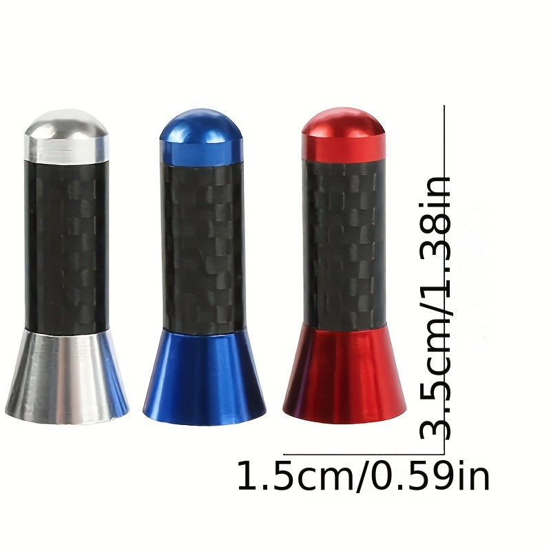 Universal Carbon Fiber Short Antenna 3.51cm Durable Metal Replacement