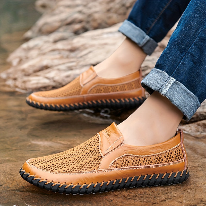 Plus Size Men's Breathable Slip-On Sandals Non-Slip Casual Beach Water Shoes Summer