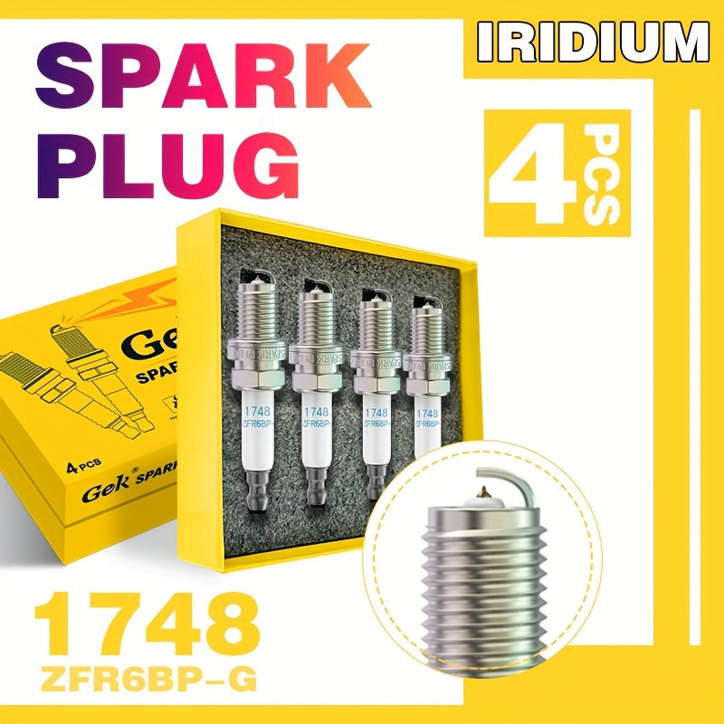 4 ta Iridium chiroqlari to'plami avtomobillar uchun, yuqori samaradorlik, universal moslik
