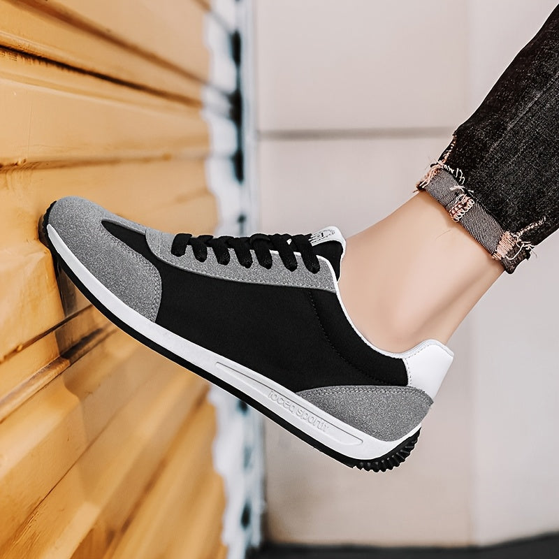 Men's Breathable Odor-Resistant Microfiber Sneakers for Running and Casual Wear