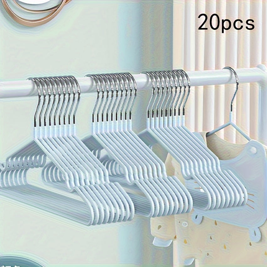 20 Non-Slip Metal Baby Hangers Space-Saving Nursery Clothing Storage