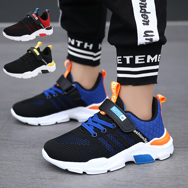 Boys Breathable Mesh Sneakers for Ages 14 and Under with Tassel Fastener EVA Sole