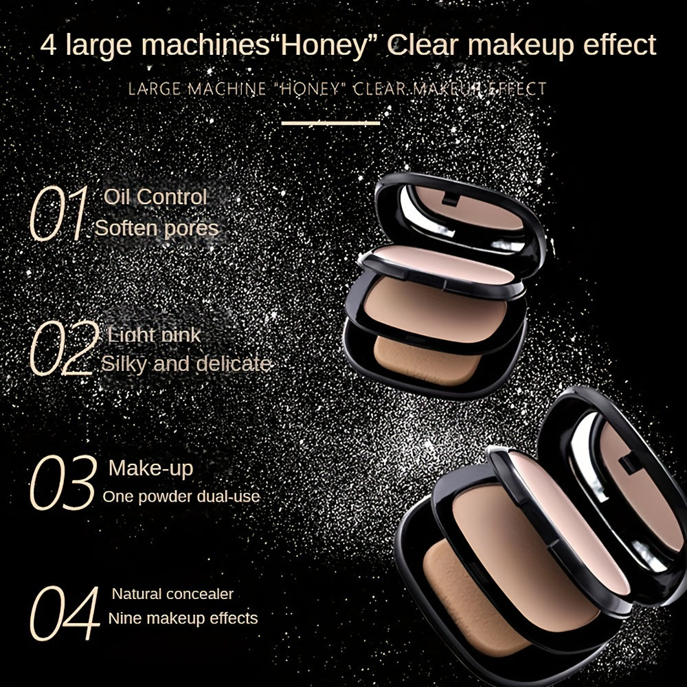 Ivory White Dual-Use Pressed Powder Concealer for Flawless Contouring