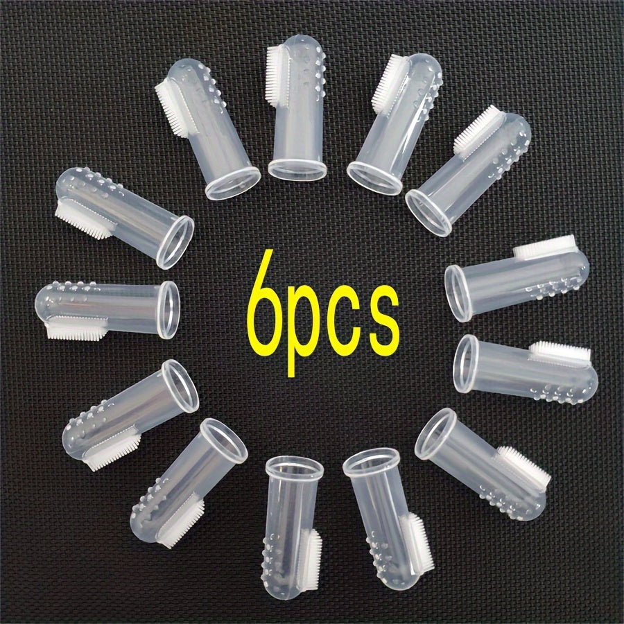 Pet Dental Care Set Soft Silicone Biodegradable Dog and Cat Toothbrushes