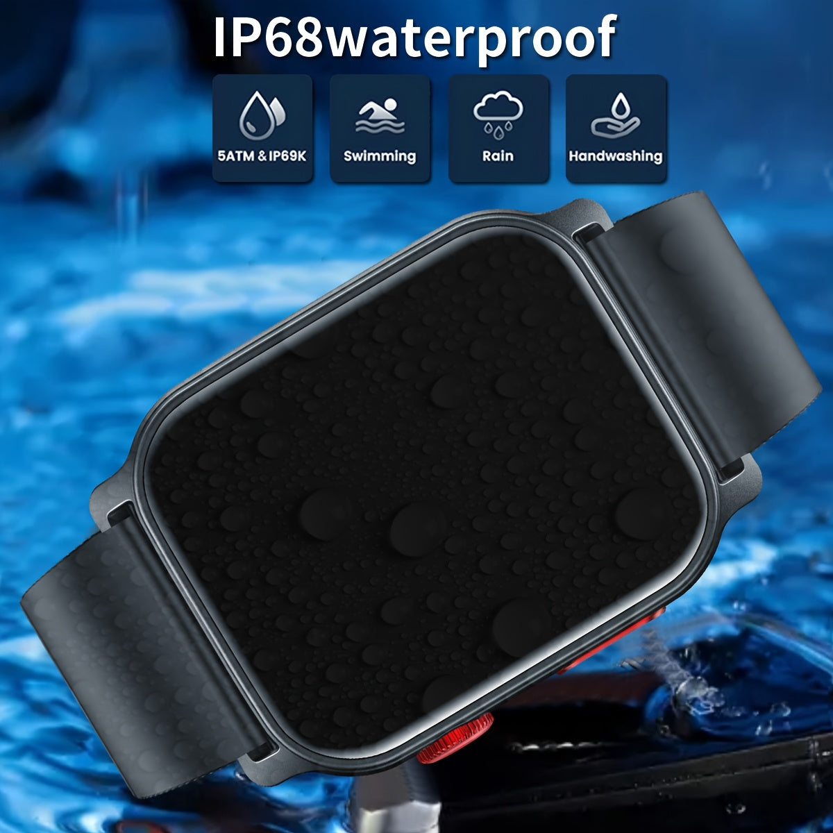 1 Умные часы с IPS-экраном 4,65 см, беспроводными вызовами и набором номера, встроенным светодиодным фонариком, аккумулятором с USB-зарядкой, более 100 спортивными режимами, силиконовым ремешком, для мужчин и женщин, совместимы с