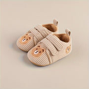 Kichkina erkaklar uchun poyabzal Bahor Kuz multfilmli tikilgan o'roq, sirg'almas, chidamli, chaqaloq 3-9 oy