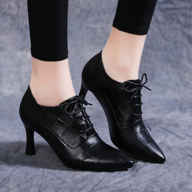 Women's Pointed Toe Oxford Shoes Black Formal Casual Non-Slip Comfort