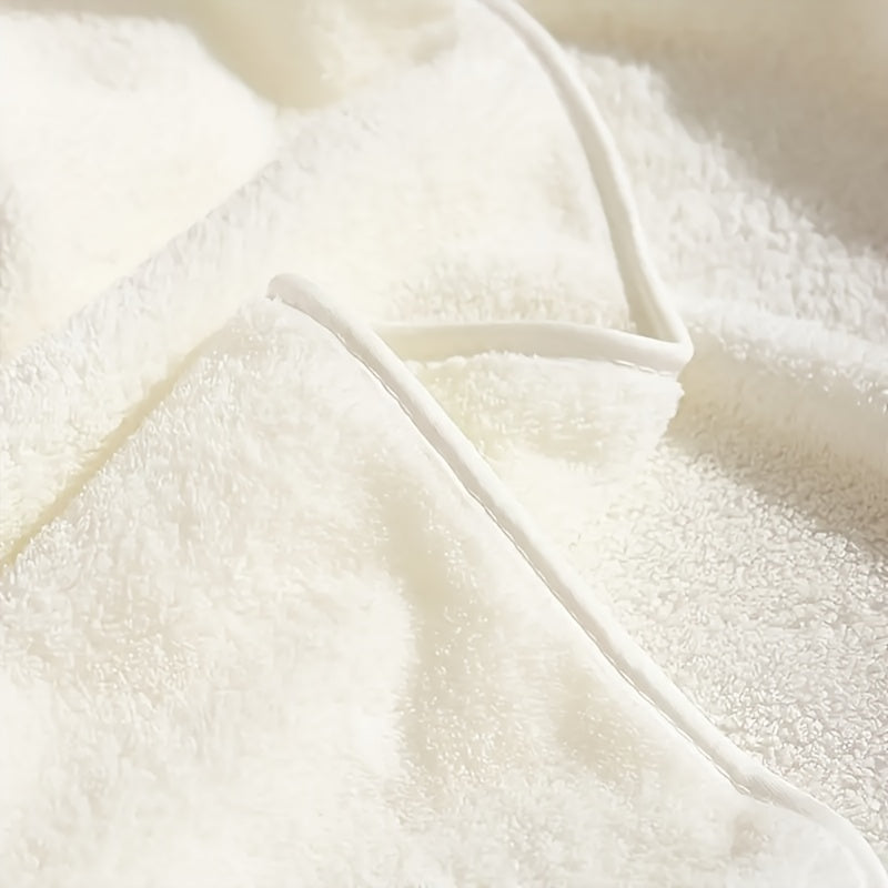 Kids Bath Towels Set 2 Soft Absorbent Cartoon Design for Boys Girls Gray White Pink Blue