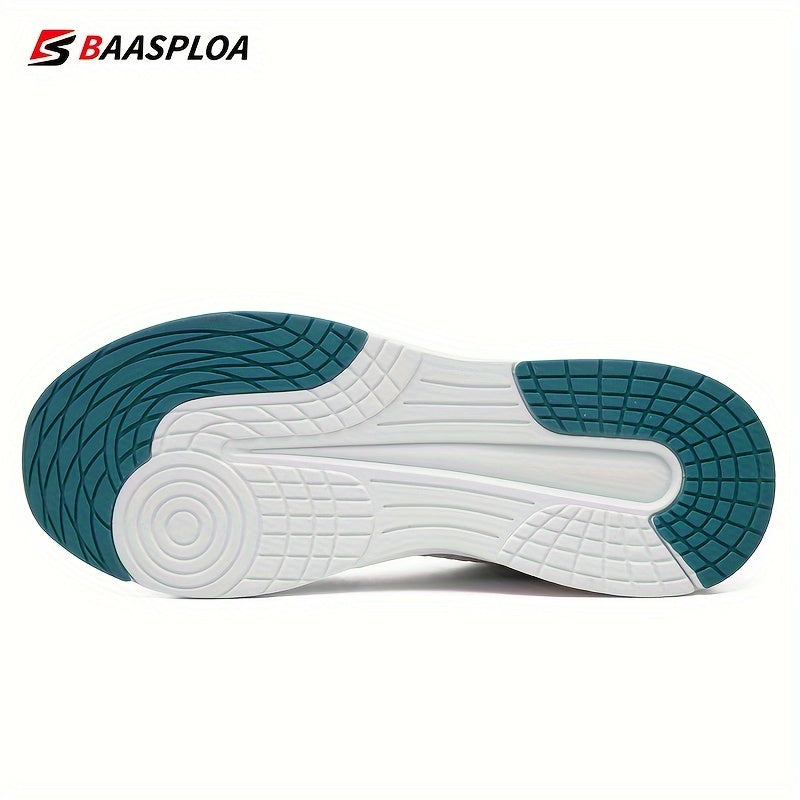 BAASPLOA erkaklar uchun qora va sariq yugurish poyafzallari, nafas oladigan to'r va MD/TPR taglik bilan kundalik va sport maqsadlari uchun.