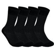 Men's Cotton Socks Sweat-Resistant Solid Color Pack of 4