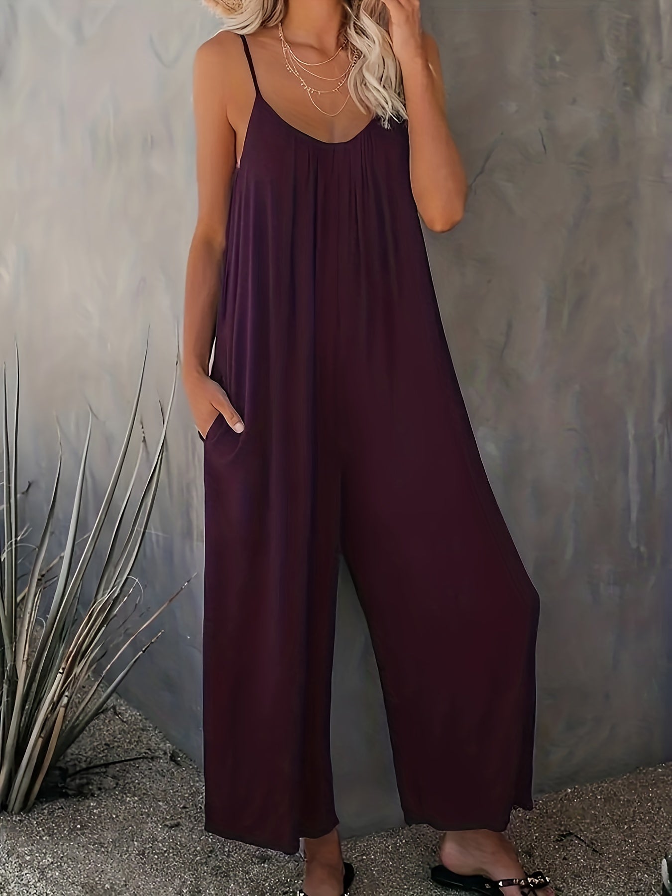Women Summer Casual Strapless Jumpsuits Black Beige Red Pockets Stretchy