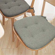 Solid Color Chair Cushion with Anti-slip and Anti-fouling Features for Home Dining
