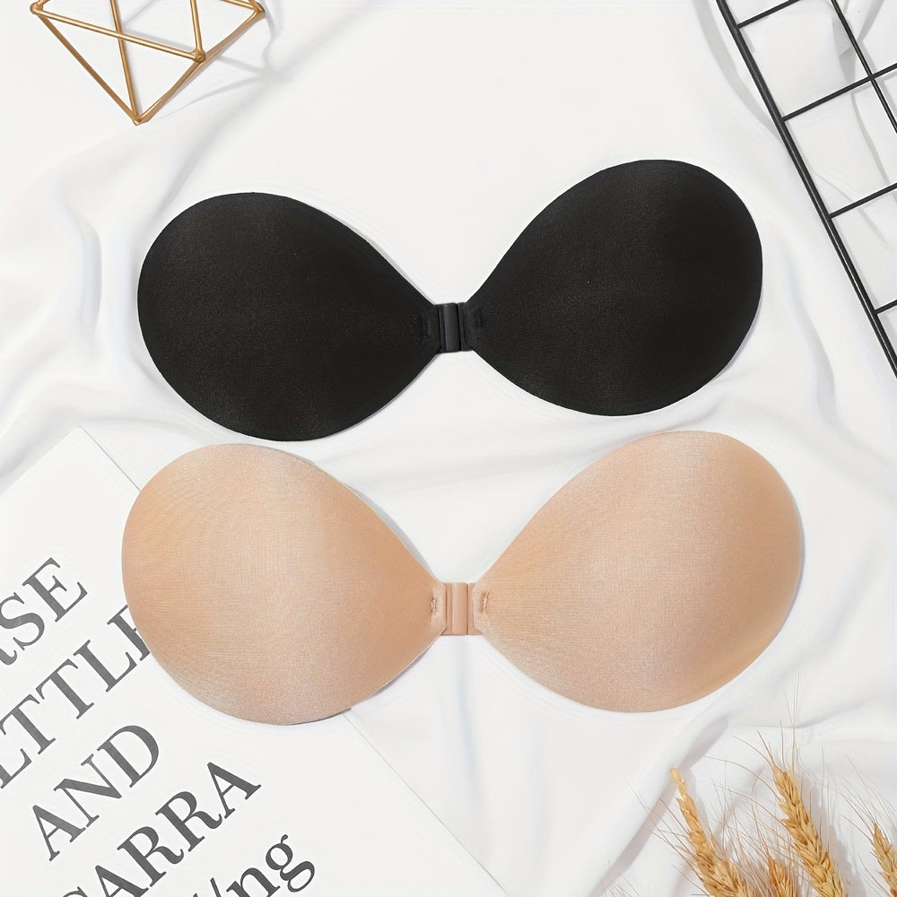 Women's Silicone Push-Up Bra Accessories Opaque Non-Woven Fabric Support Wireless