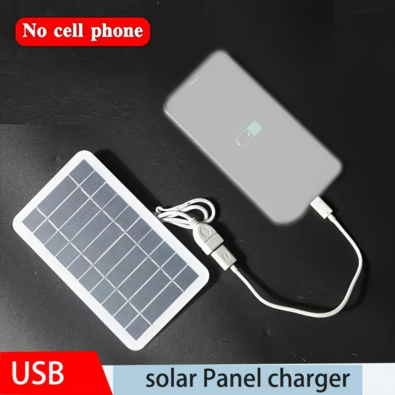 Portable Outdoor Solar USB Charger for Phones, Flashlights, Fans Camping Travel