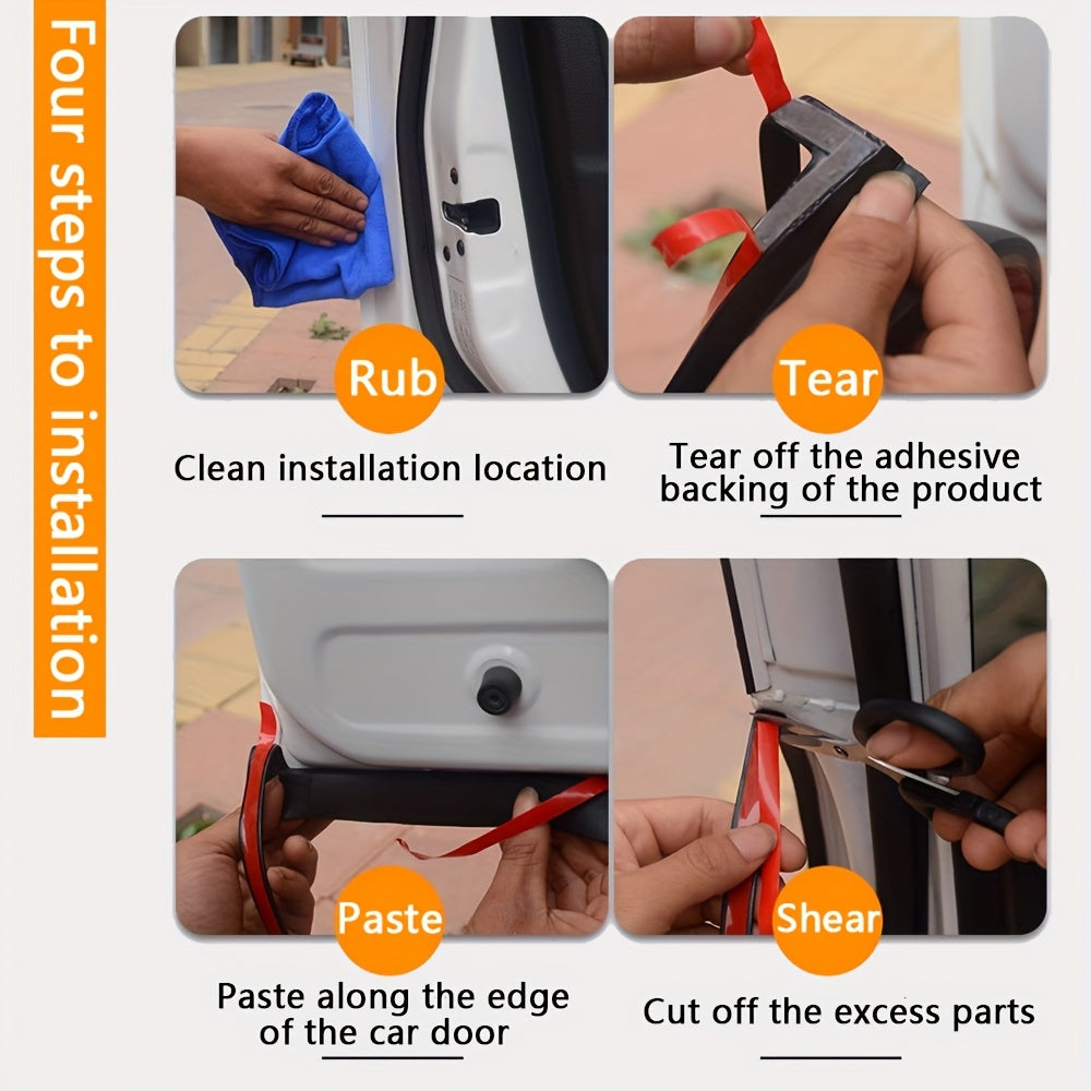 Car Seal Strip Rubber Gasket for Trunk Hood Door Sealing Tape 4M