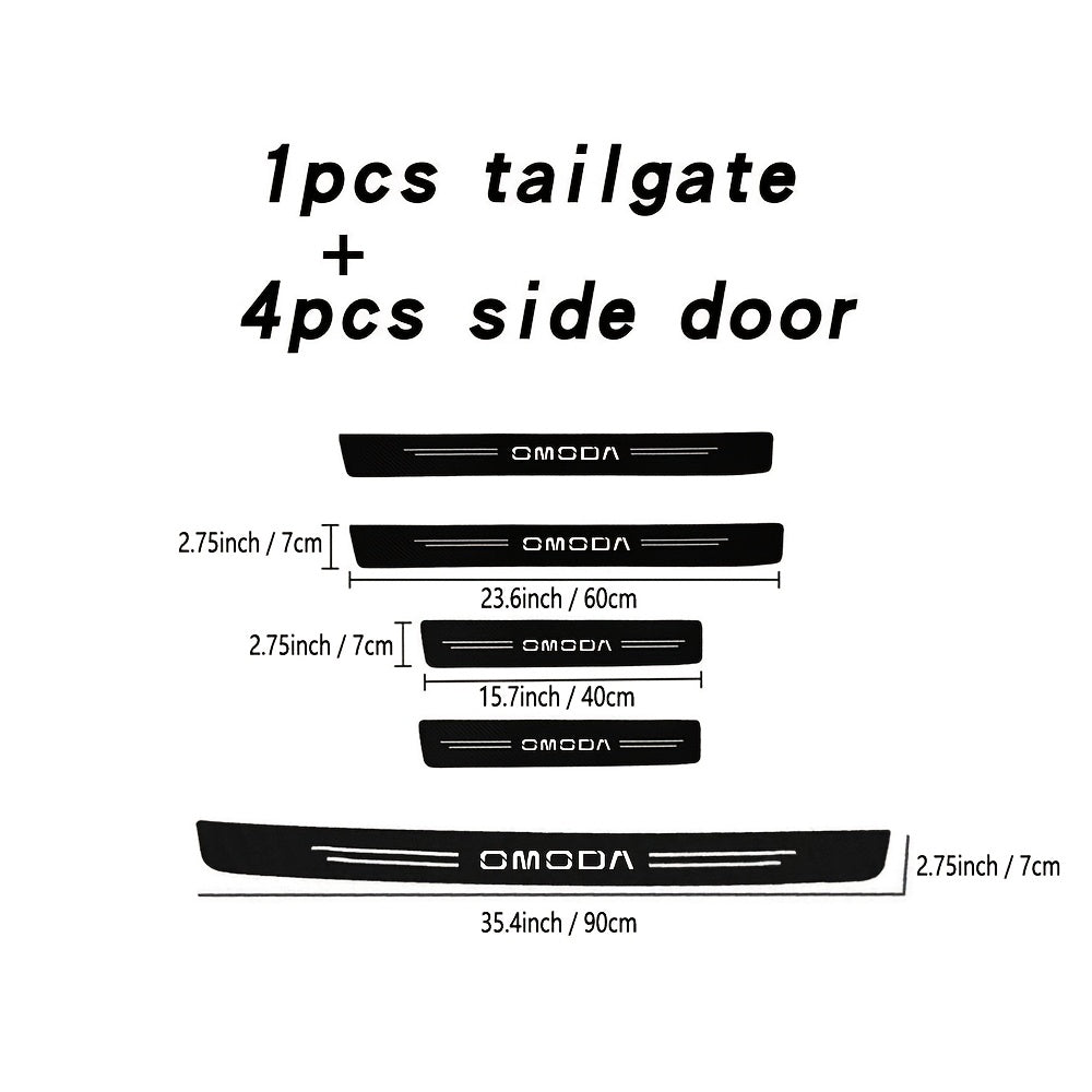 Car Trunk Bumper Protective Sticker Carbon Fiber Scratch-Resistant Tape