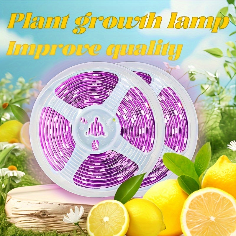 USB Powered LED Grow Light Strip for Indoor Plants Dimmable Full Spectrum Pink Purple