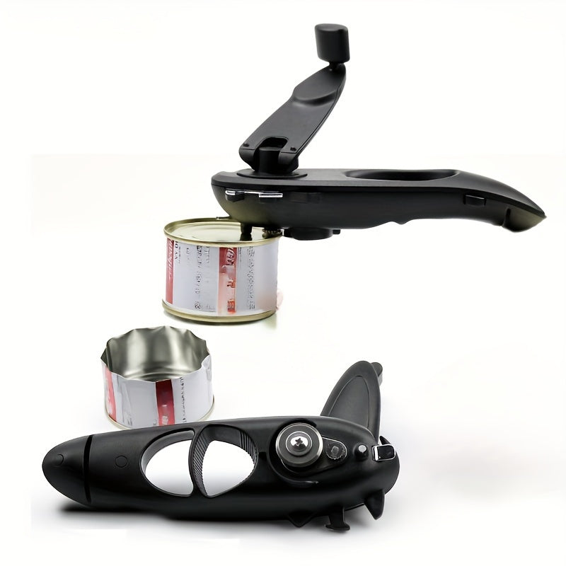 Многофункциональный открывалка для консервов из нержавеющей стали с магнитом, ручным приводом, кухонный инструмент