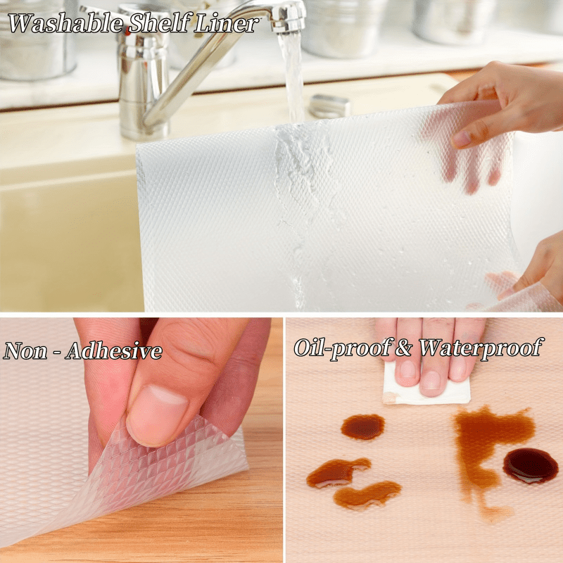 Kitchen Cabinet Liner Roll Waterproof Dust-Proof Non-Slip for Shelves and Drawers