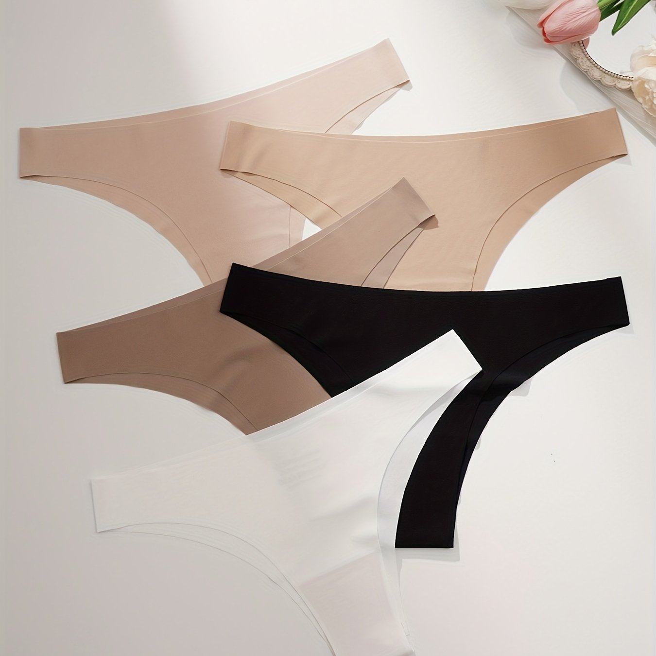 Women's Multi-Color Seamless Bikini Briefs 5 Pack