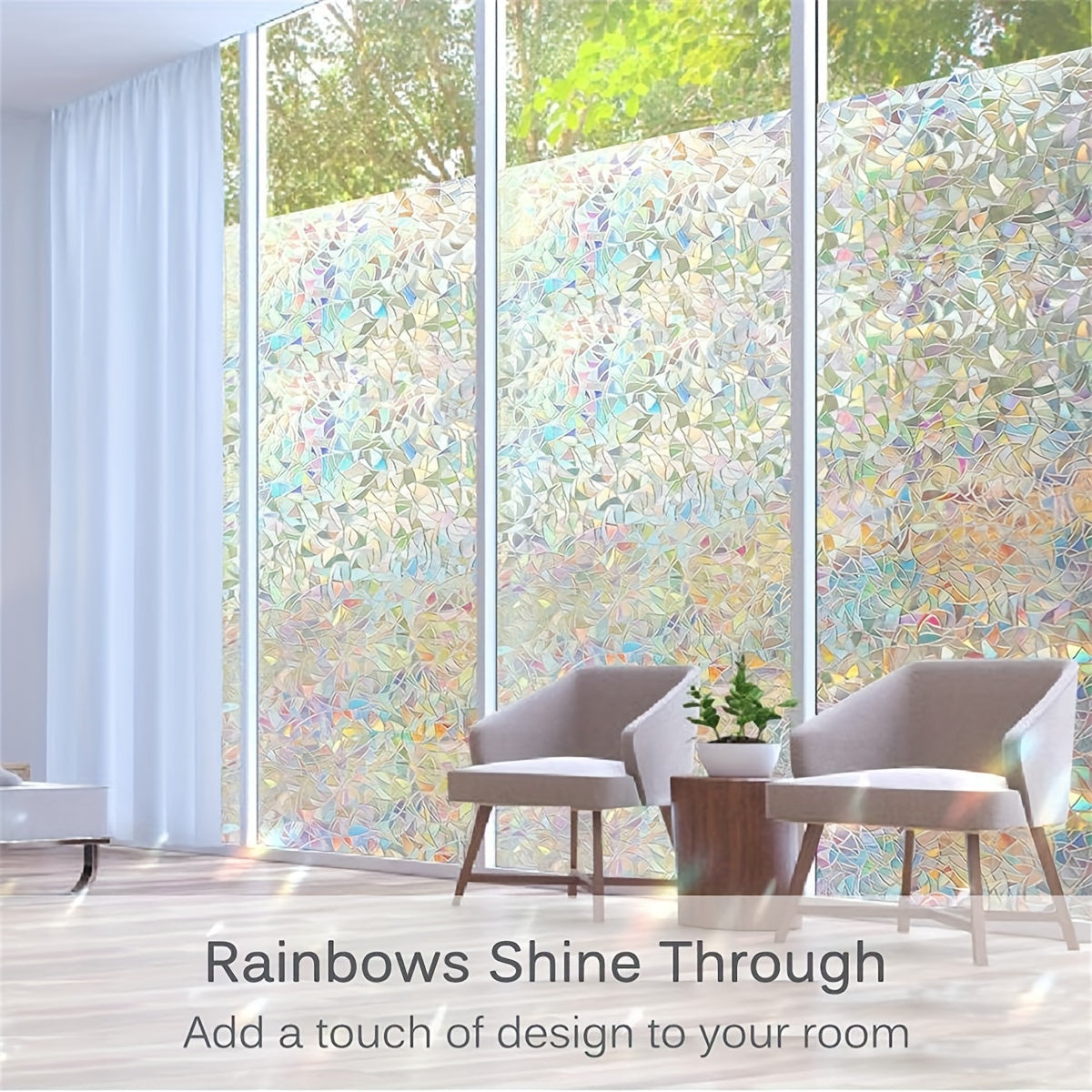 Glass Stickers 1 Roll Electrostatic Glueless Window Film for Home Decor