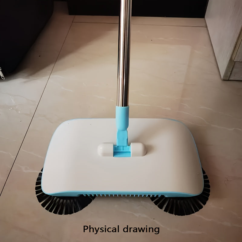 2-in-1 Automatic Household Sweeper Mop with Dustpan and Windproof Broom
