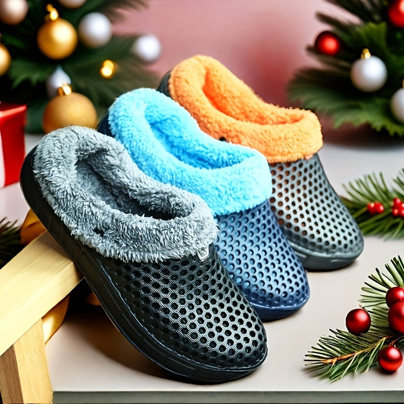 Women's Men's Winter EVA Indoor Outdoor Slippers with Plush Fleece