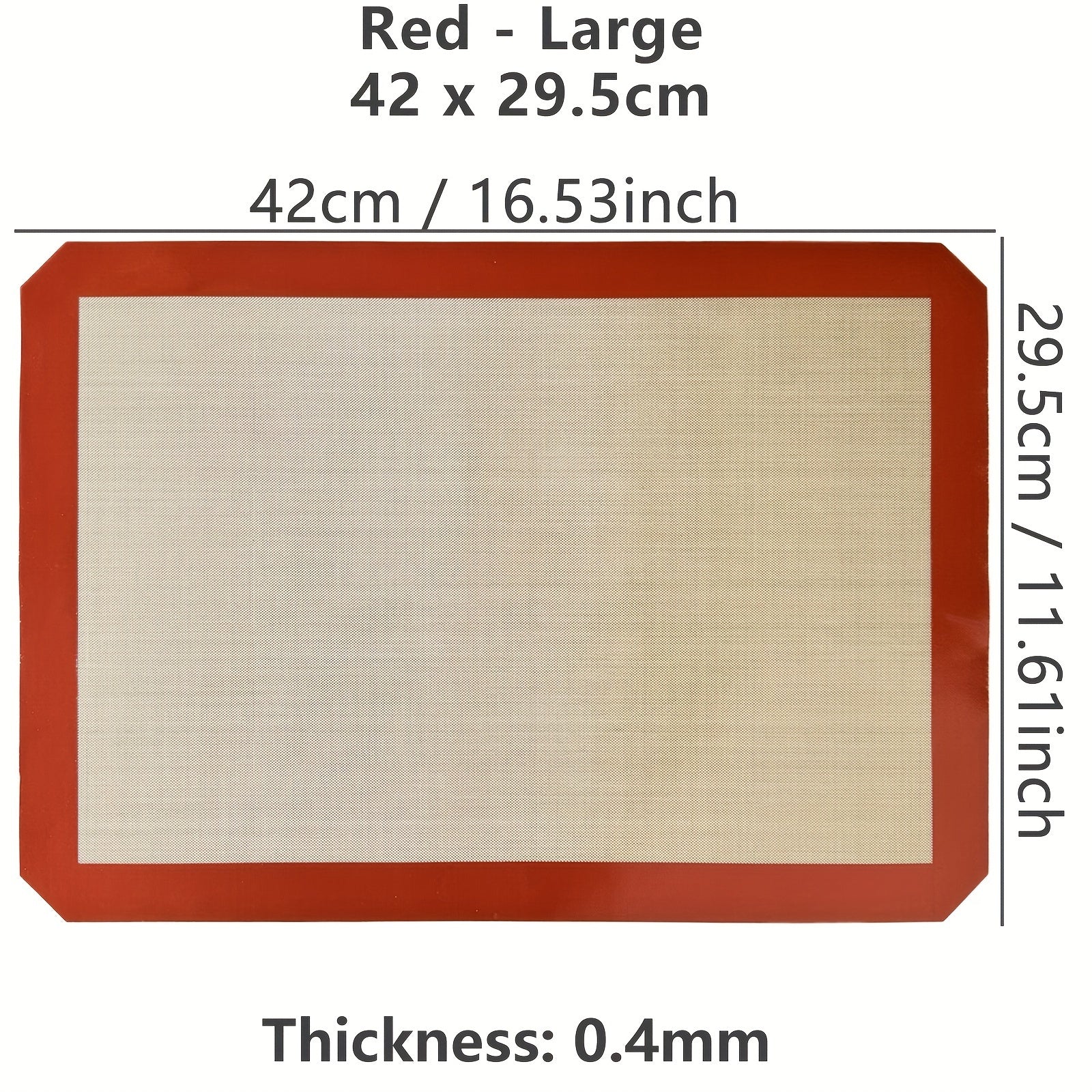 Silicone Baking Mat Non-Stick 0.4mm Thickness Reusable Oven Mat