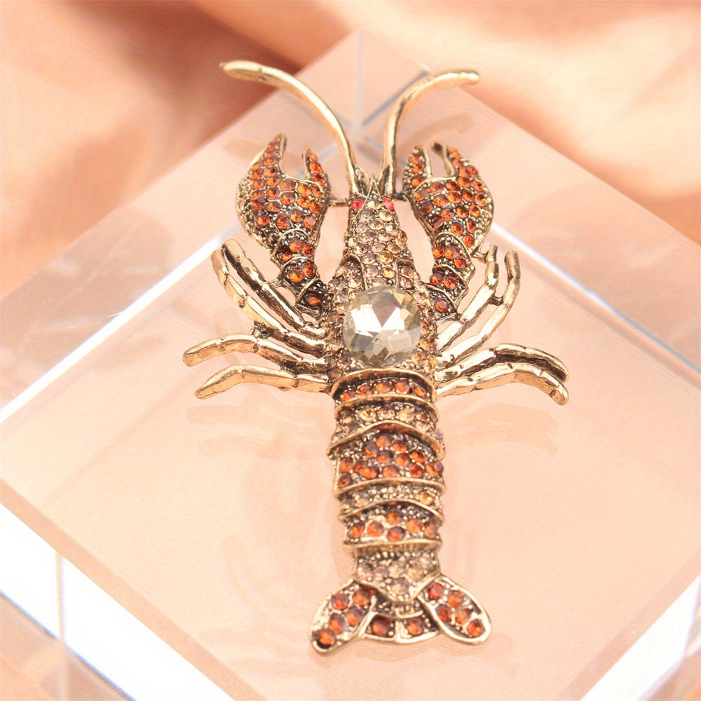 Qizil baliq brosh pin rhinestones moda zargarlik buyumlari sumkalar, shapka va kiyimlar uchun