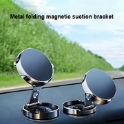 Magnetic Car Phone Holder Aluminum Alloy 360° Rotation Dashboard Mount