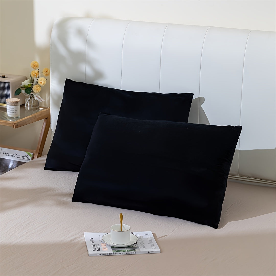 Crystal Velvet Pillowcase Soft Skin-Friendly Warm Envelope Closure for Dorms Homes Hotels