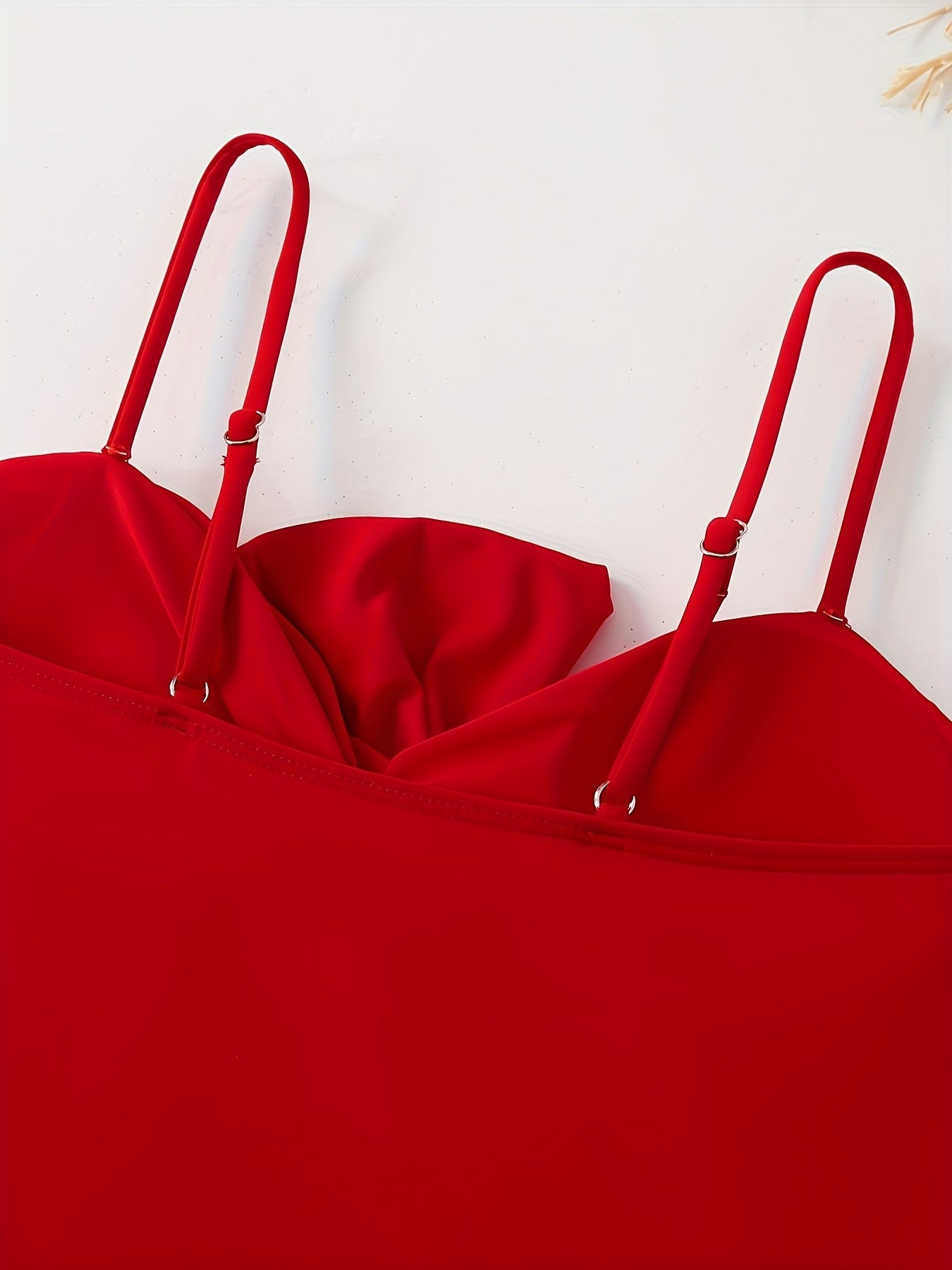 Women's Solid Color Two-Piece and One-Piece Swimsuits with Belly Control Straps and Shaker Skirt