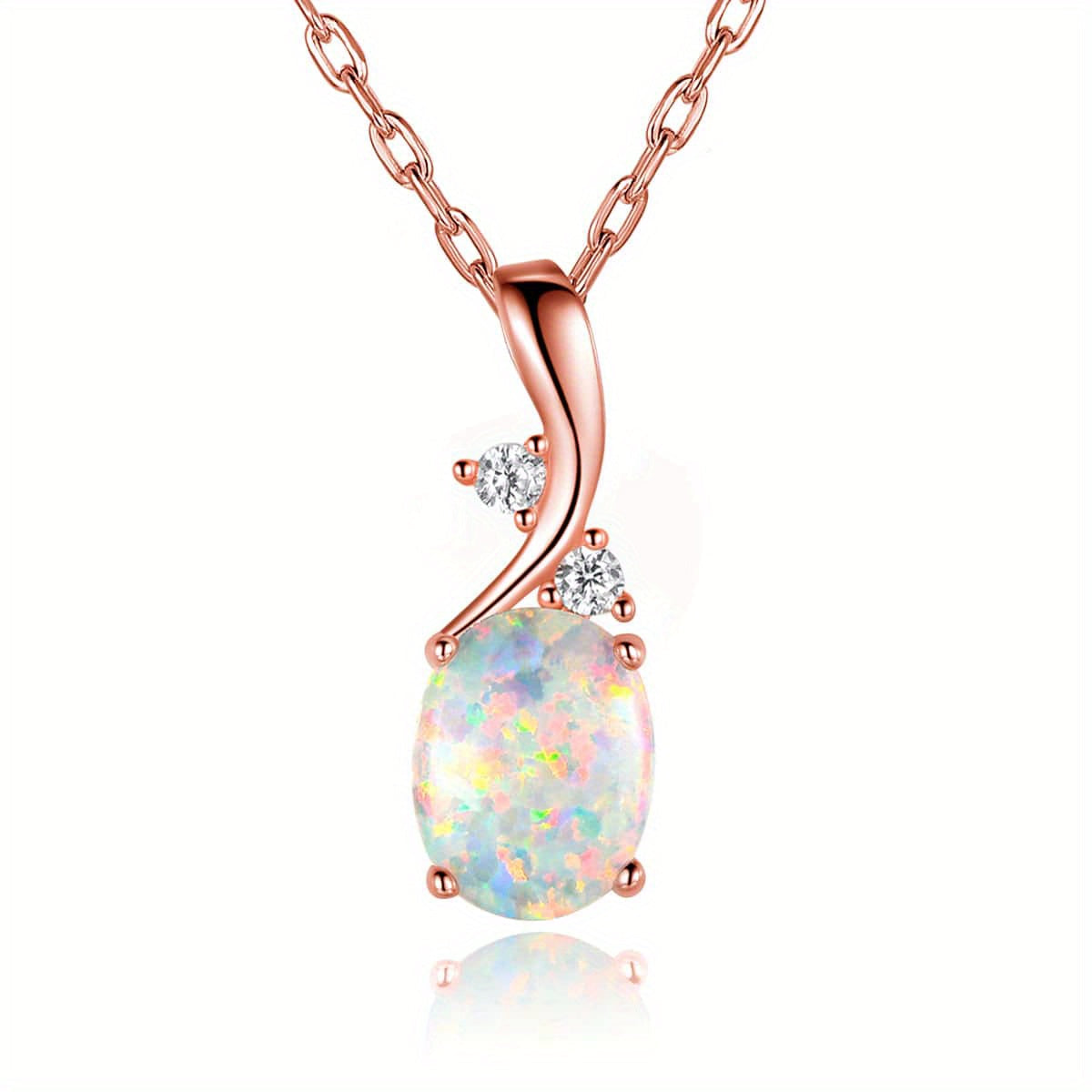 Gold Plated Copper Opal Necklace for Women Stylish Jewelry