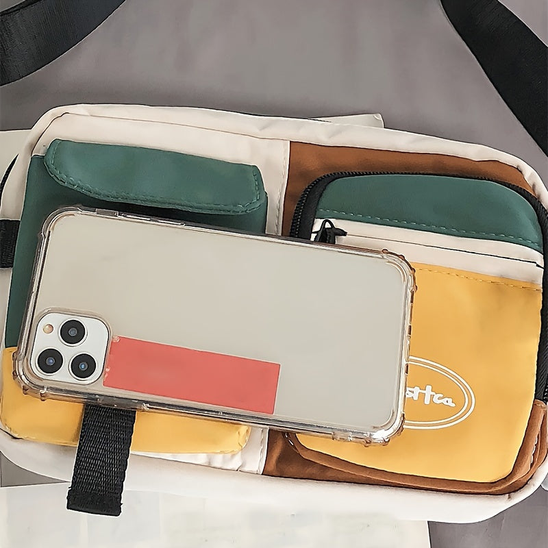 Waterproof Nylon Chest Bag with Adjustable Strap for Travel Running Hiking Cycling