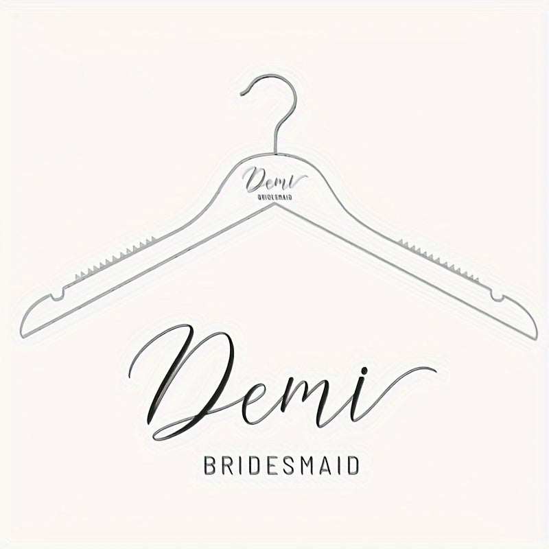 Customized Bridesmaid Dress Hanger Acrylic Stainless Steel Resin Coating Wedding Gift