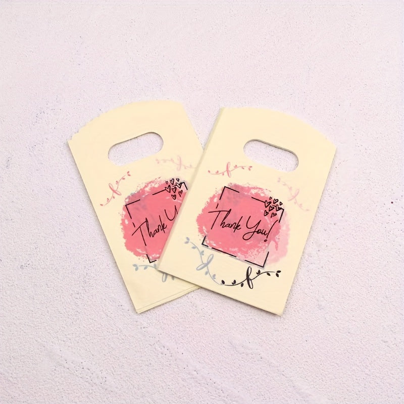 Мини-пластиковые подарочные пакеты с ручками Спасибо за упаковку украшений, сувениры для вечеринок