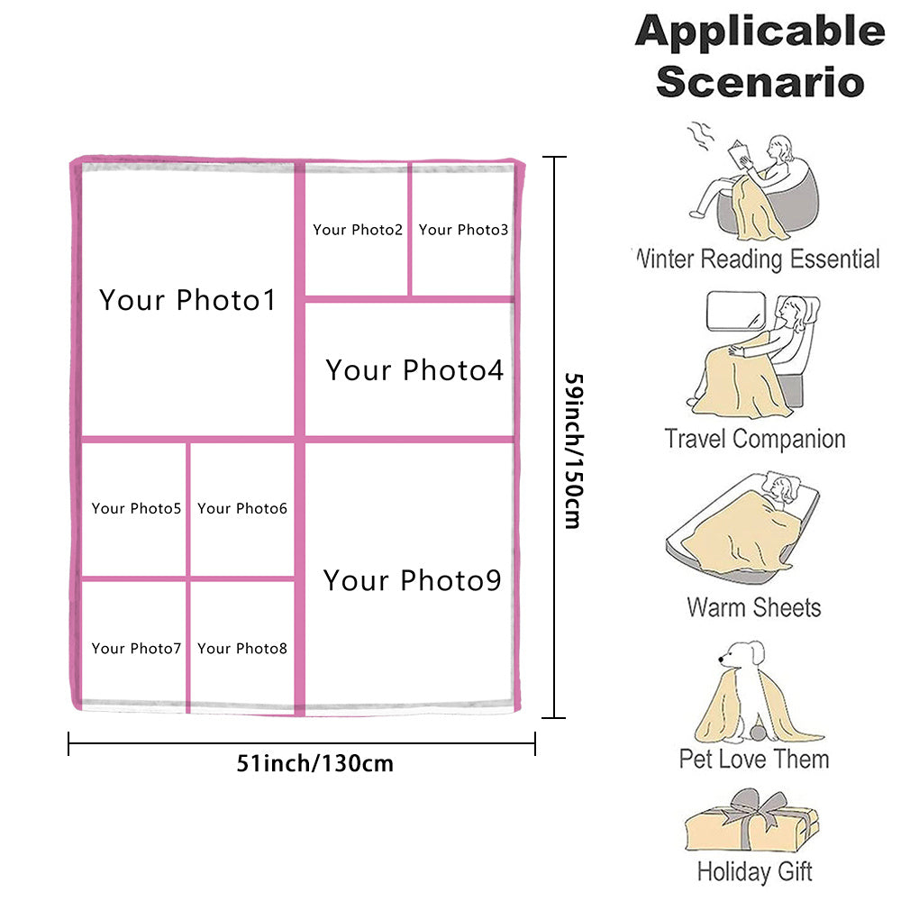 Personalized Couple Flannel Throw Blanket Soft Warm Gift for Couch Bed Camping