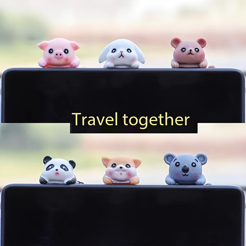 Cartoon Animal Desk Decor for Computer, Car, and Phone Screen Accessories