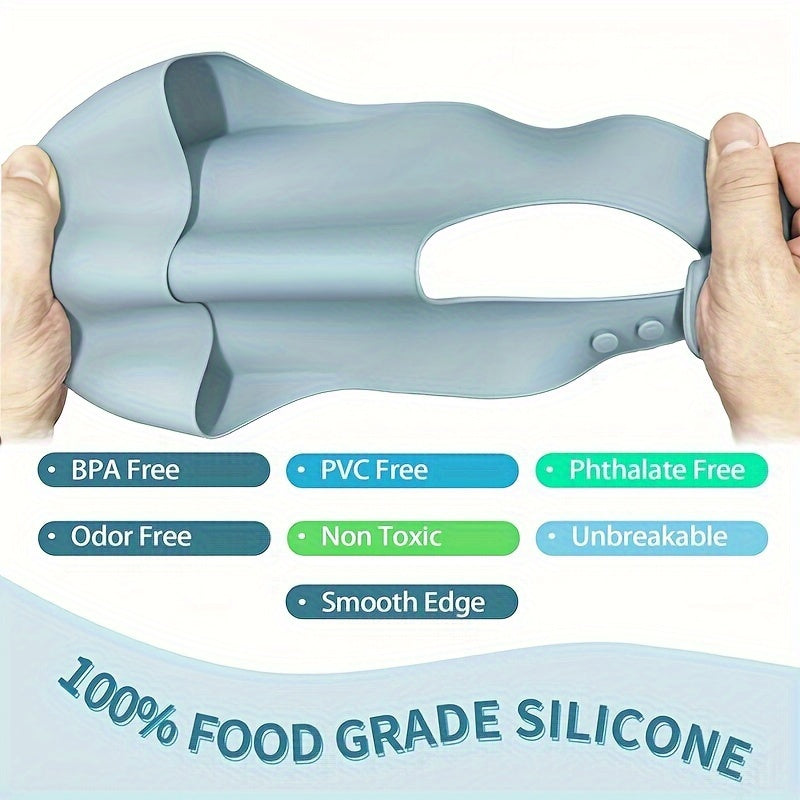 Baby Silicone Bibs Solid Colors Waterproof Adjustable Soft BPA-Free Food Catcher