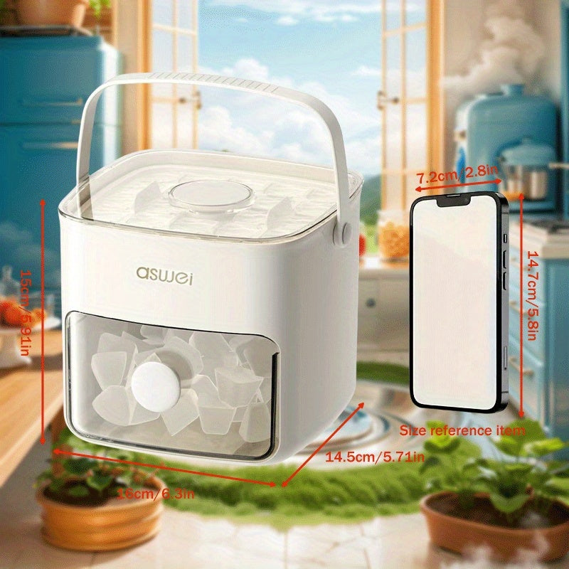 Large Capacity 48-Compartment Ice Cube Maker Double-Layer Food-Grade Storage