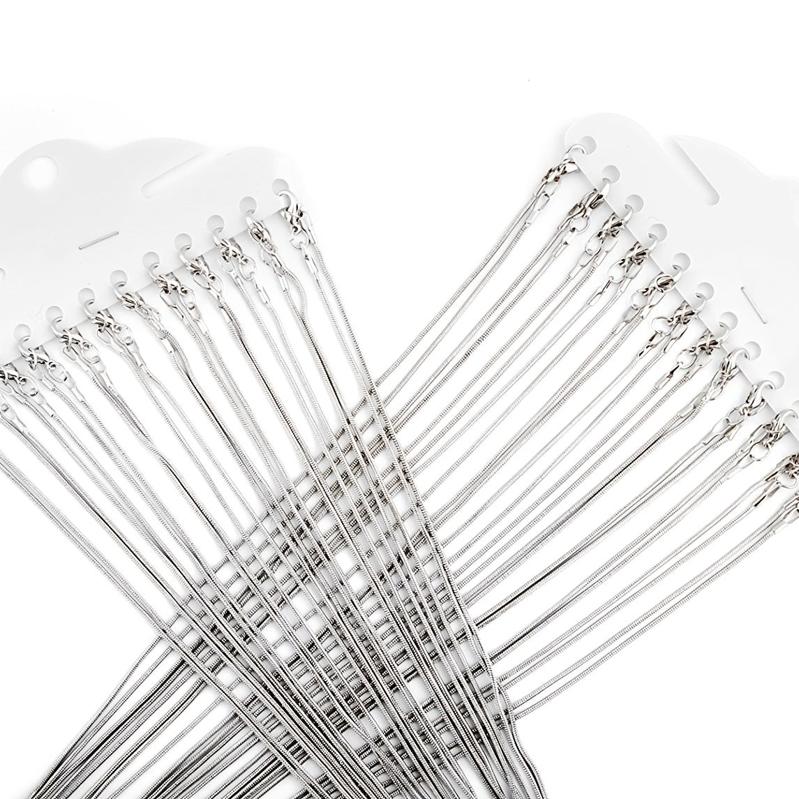 Silver Snake Necklace 18 Inch S925 Sterling Silver Chain with Gold Accents