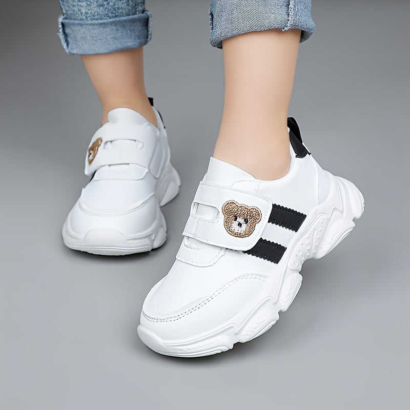 Kids' Casual Sports Shoes for Boys and Girls All-Season Microfiber Synthetic Leather Low Top Sneakers