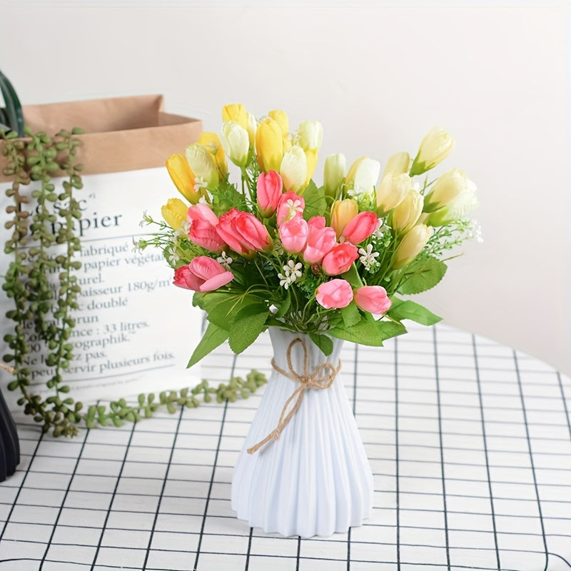 Неразрушимые пластиковые вазы с дизайном водяных рябей для современного домашнего декора и DIY цветочных композиций.