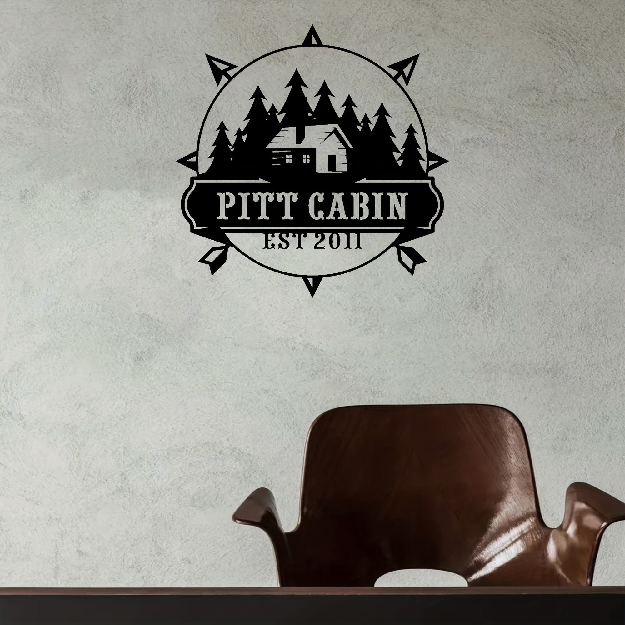 Personalized Rustic Metal Wall Sign for Cabin Decor Outdoor Home Art