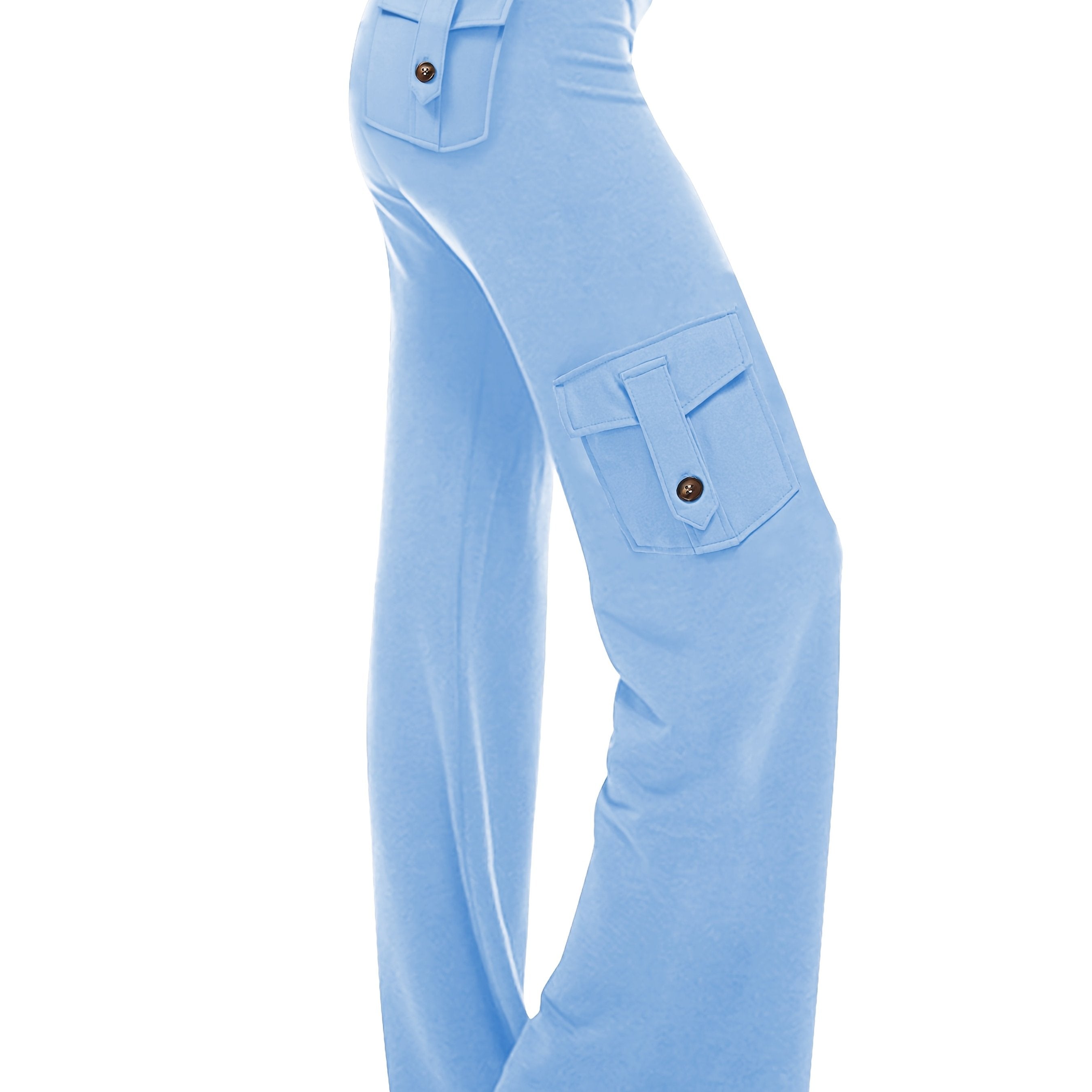 Plus Size Women's Wide Leg Pants Breathable High-Waisted Casual Trousers