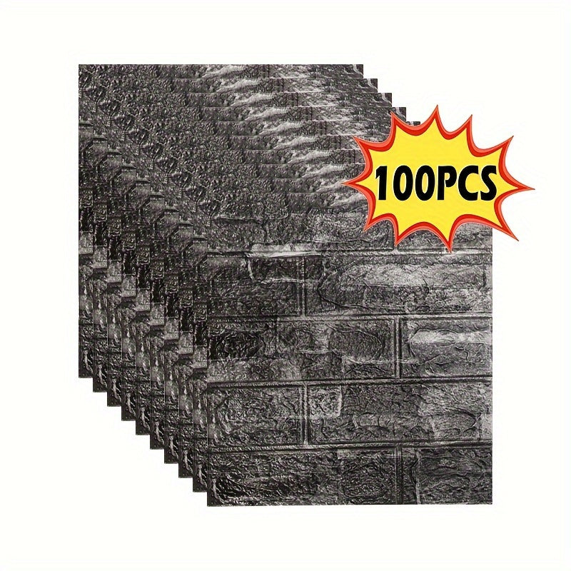 3D Stereo Brick Wall Stickers Waterproof Oilproof Self-Adhesive Indoor Decor 20 50 100 Pieces
