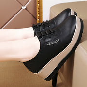 Women's Casual Black Microfiber High Top Lace-Up Sneakers