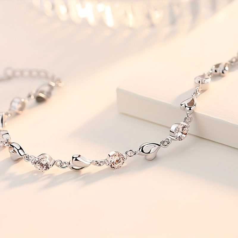 Sterling Silver Tennis Bracelet with Moissanite Stones 4.4 Carats for Women