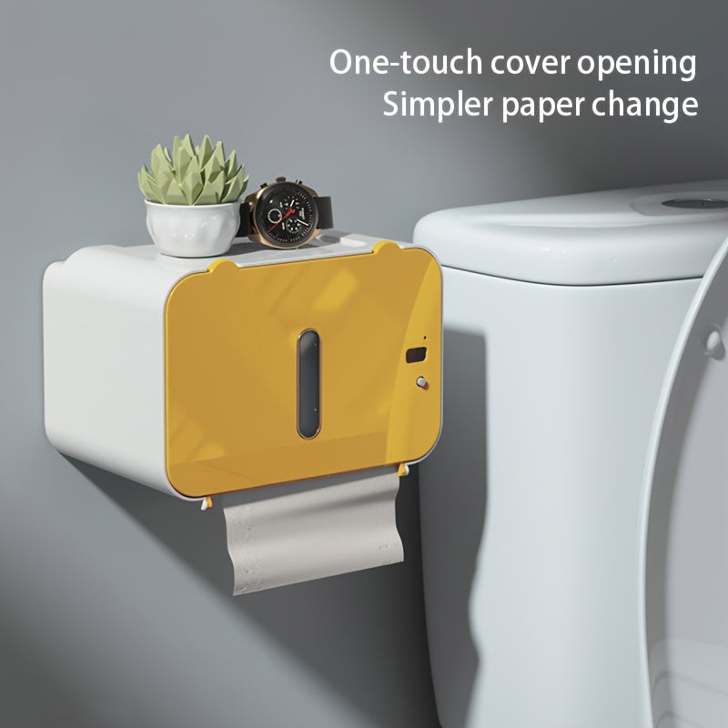 Automatic Quiet Paper Dispenser with Motion Sensor USB Charging No-Drill Bathroom Tissue Holder